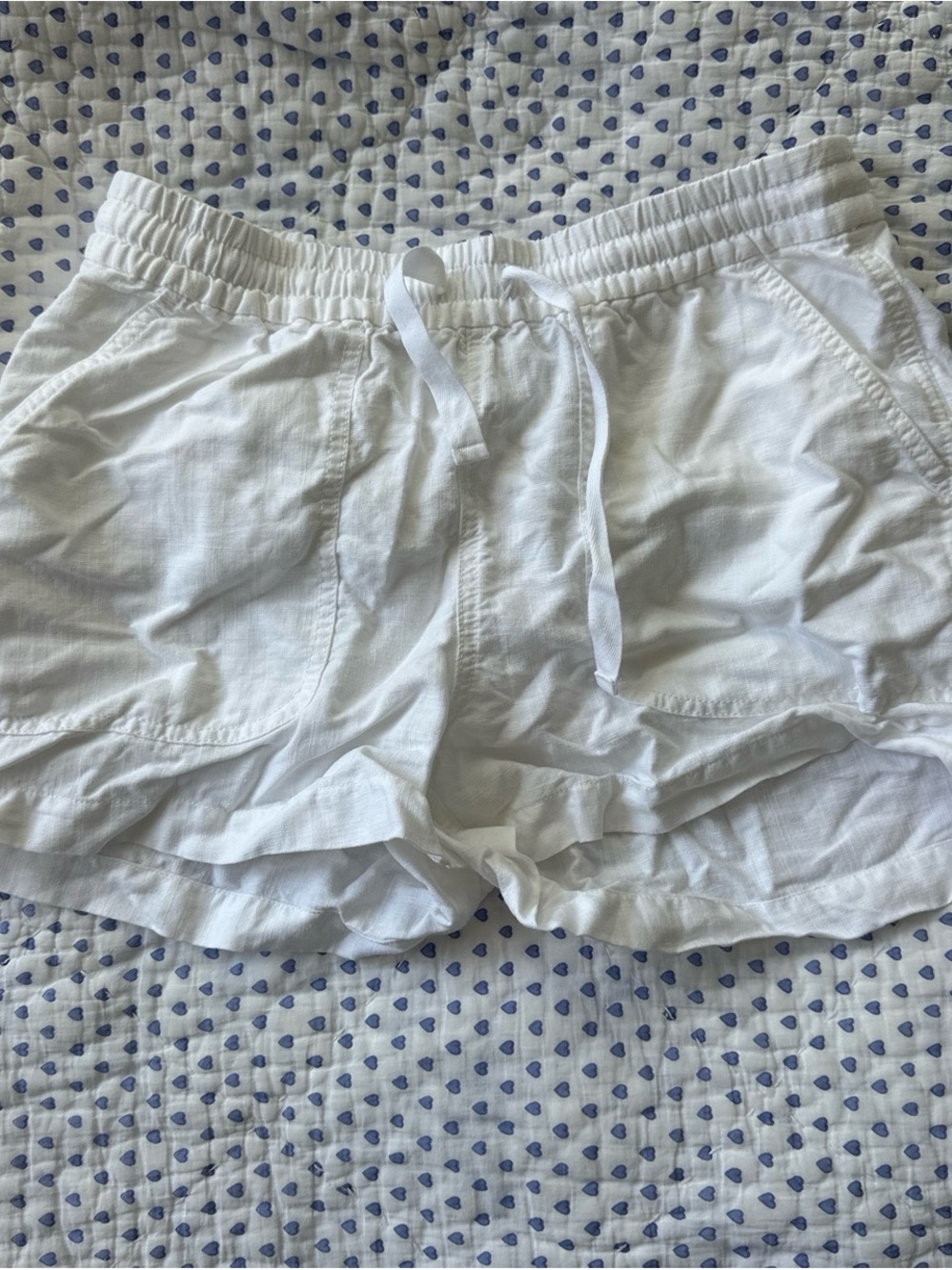 J. Crew White Elastic Waist Shorts